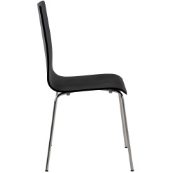 Ensemble de 4 chaises visiteurs Pepe | noir