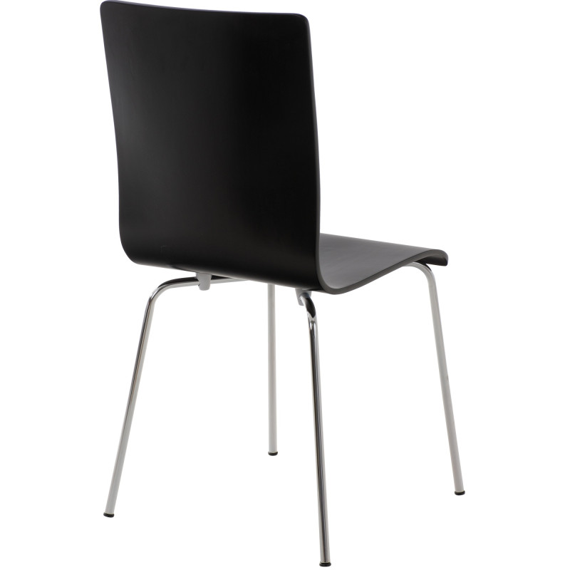 Ensemble de 4 chaises visiteurs Pepe | noir