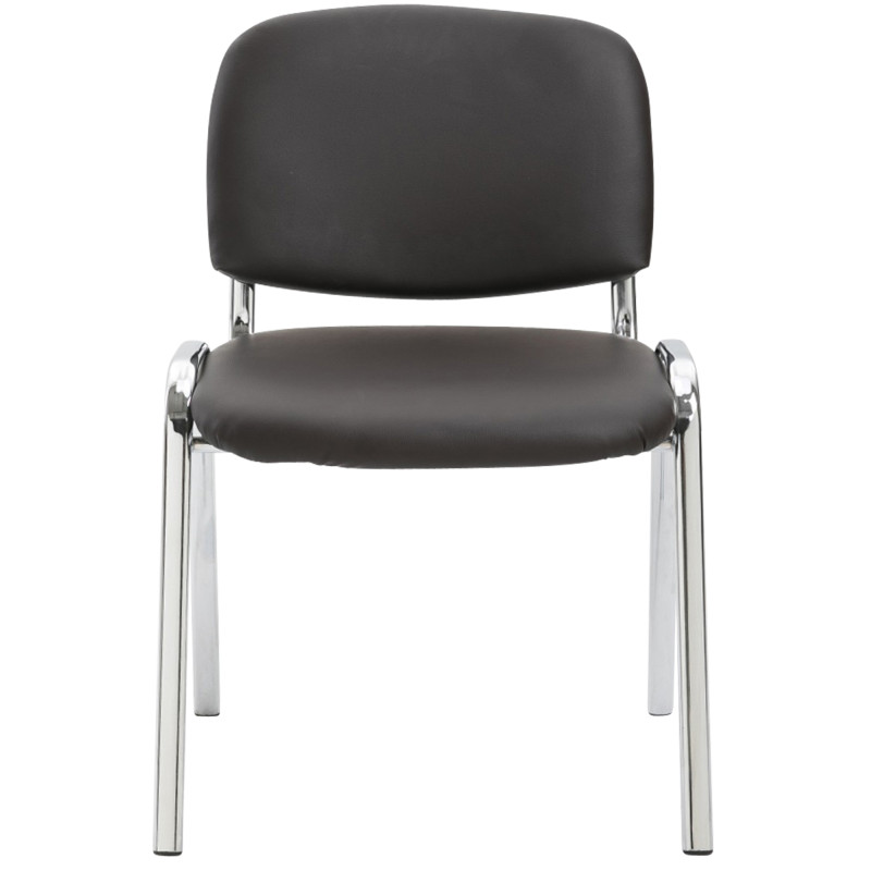 Chaise visiteur Ken C en cuir artificiel | brun