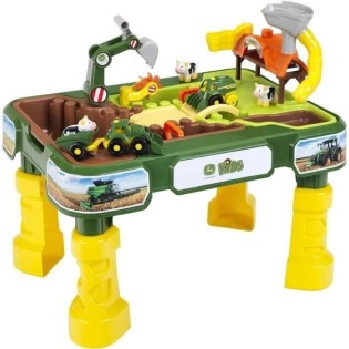 Table multi jeux sable et eau John Deere - KLEIN - 3948 - Mixte - Enfant - Jaune - A partir de 3 ans