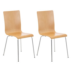 Lot de 2 chaises visiteurs Pepe | nature