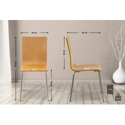 Lot de 2 chaises visiteurs Pepe | nature