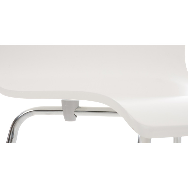 Ensemble de 4 chaises visiteurs Pepe | blanc