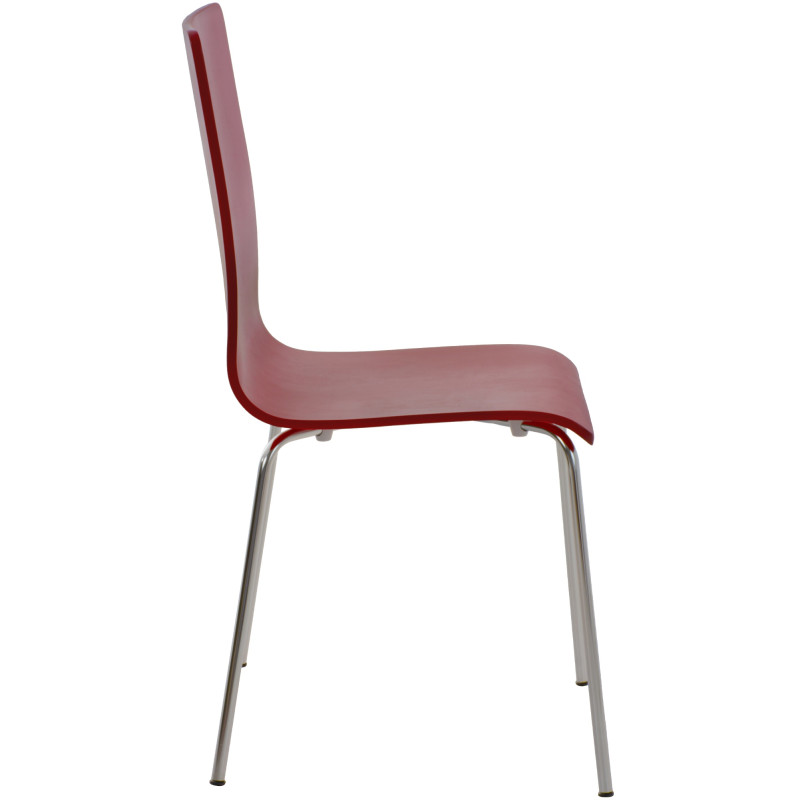 Ensemble de 4 chaises visiteurs Pepe | rouge