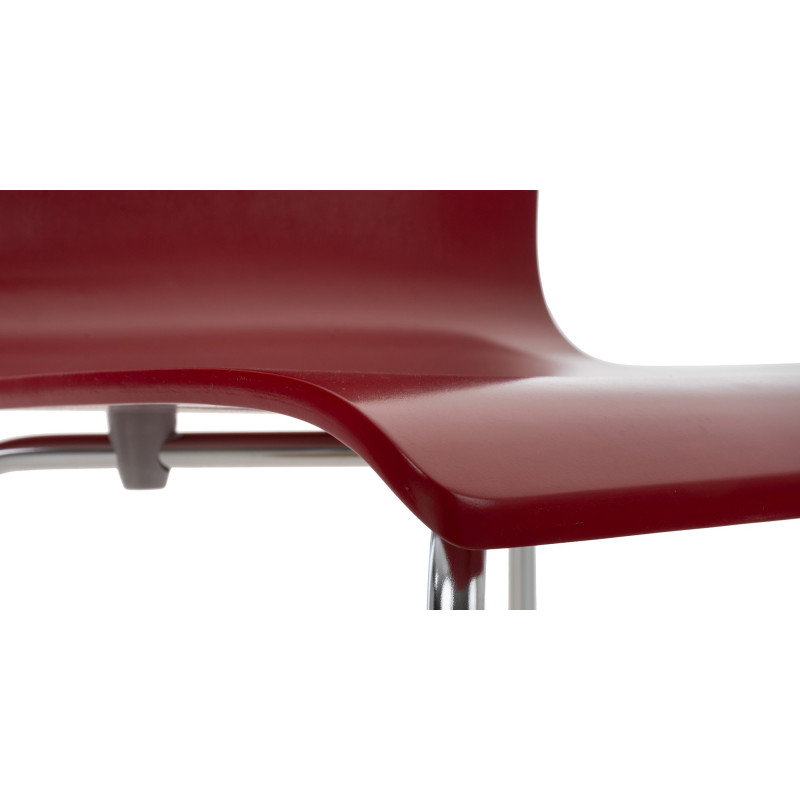 Ensemble de 4 chaises visiteurs Pepe | rouge