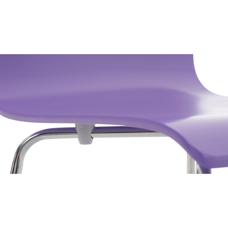 Ensemble de 4 chaises visiteurs Pepe | violet