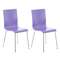 Lot de 2 chaises visiteurs Pepe | violet