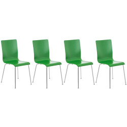 Ensemble de 4 chaises visiteurs Pepe | vert