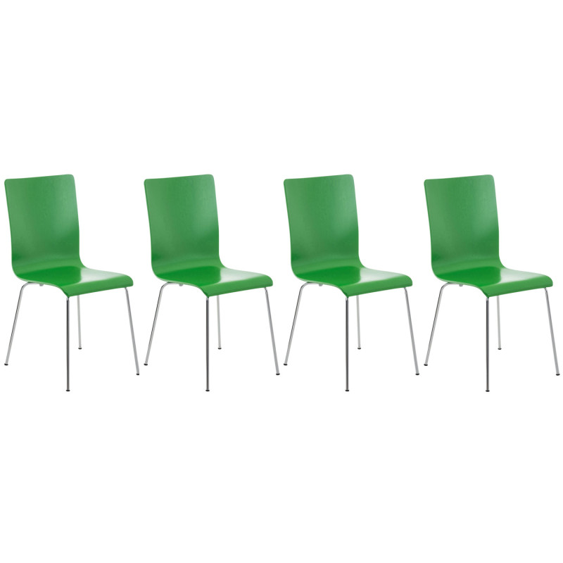 Ensemble de 4 chaises visiteurs Pepe | vert