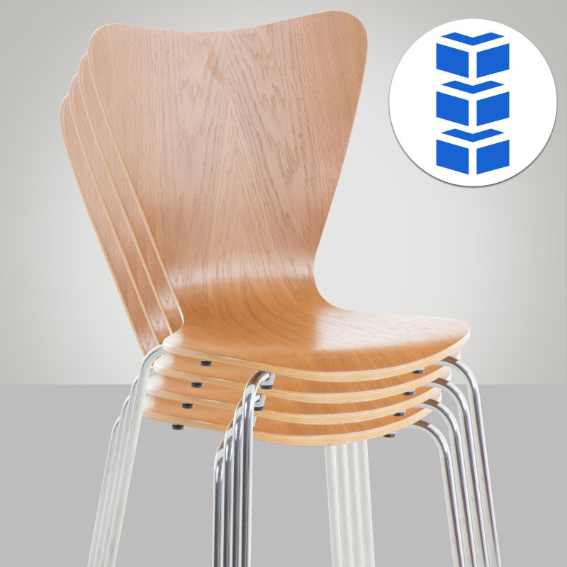 Ensemble de 2 chaises visiteurs Calisto | chêne