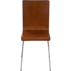 Ensemble de 4 chaises visiteurs Pepe | brun