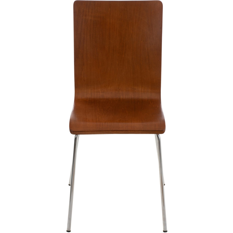 Ensemble de 4 chaises visiteurs Pepe | brun
