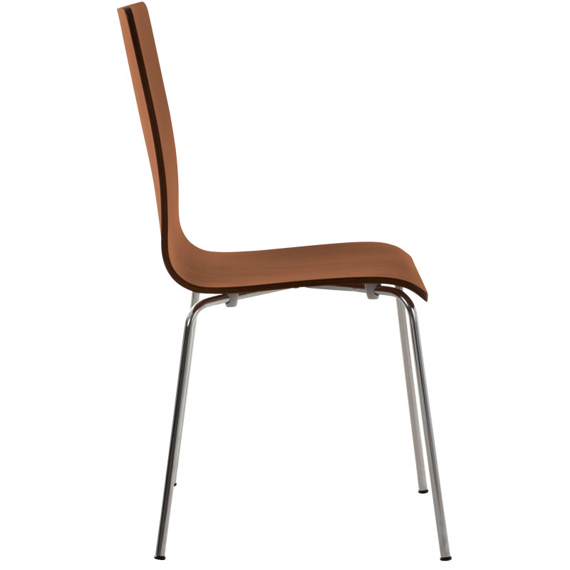 Ensemble de 4 chaises visiteurs Pepe | brun