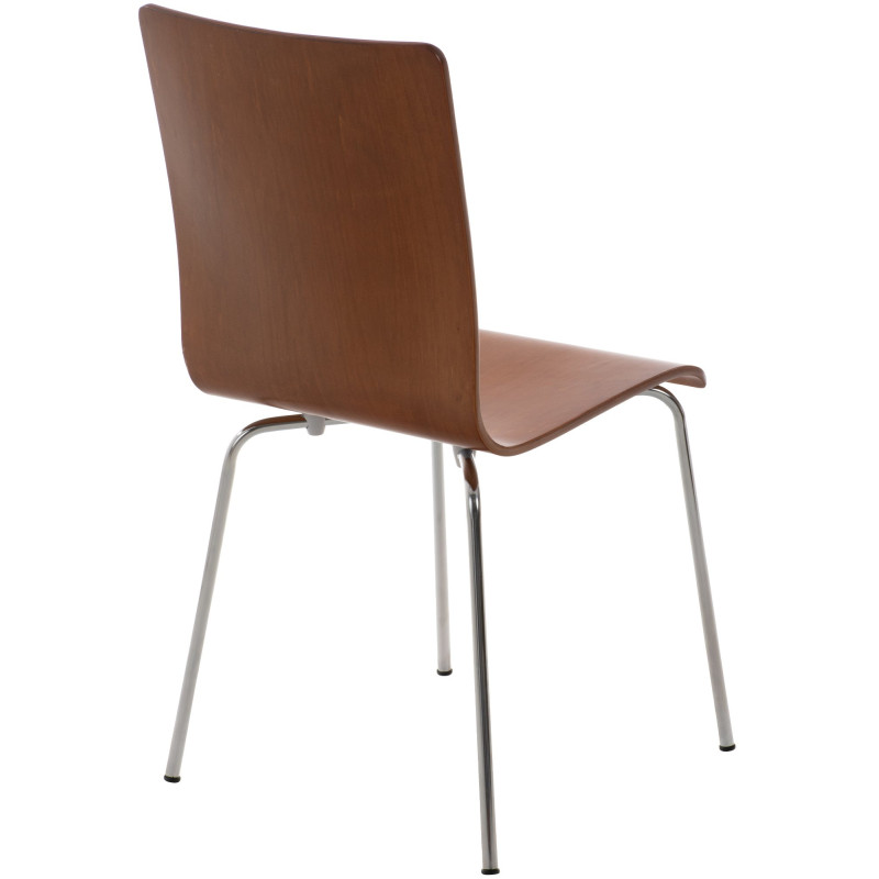 Ensemble de 4 chaises visiteurs Pepe | brun