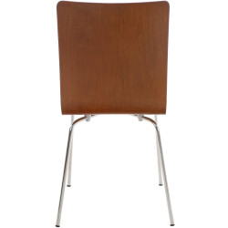 Ensemble de 4 chaises visiteurs Pepe | brun