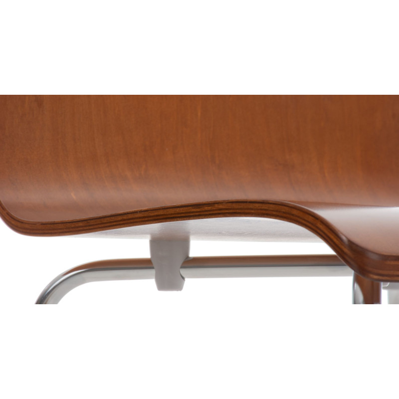 Ensemble de 4 chaises visiteurs Pepe | brun