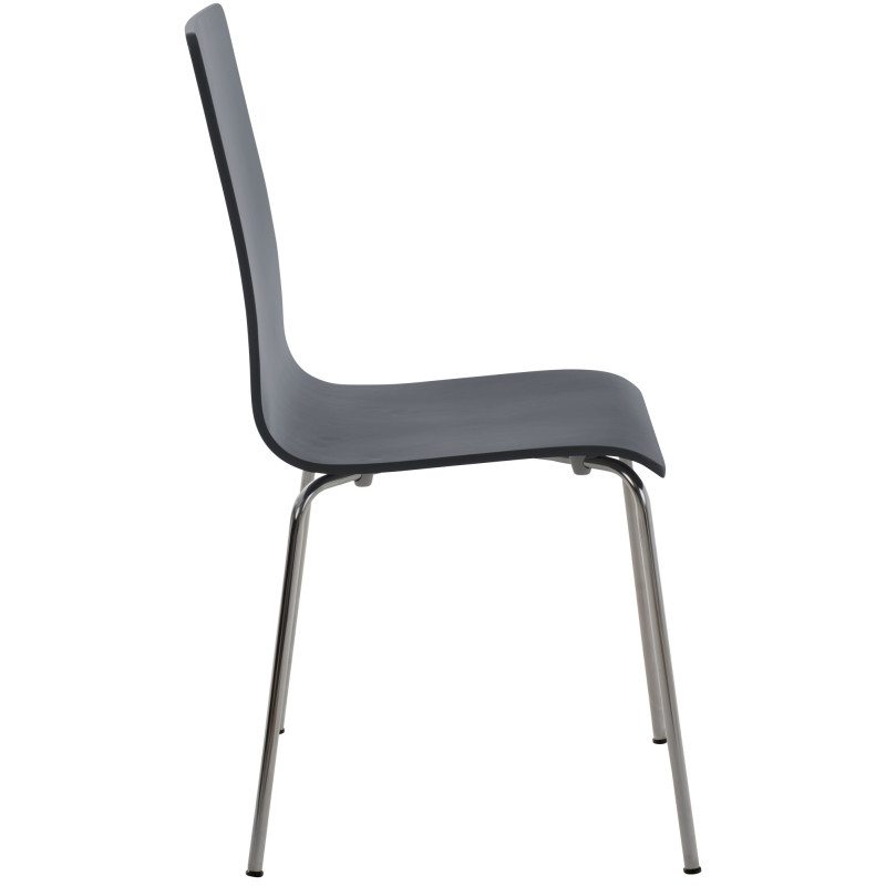 Ensemble de 4 chaises visiteurs Pepe | gris