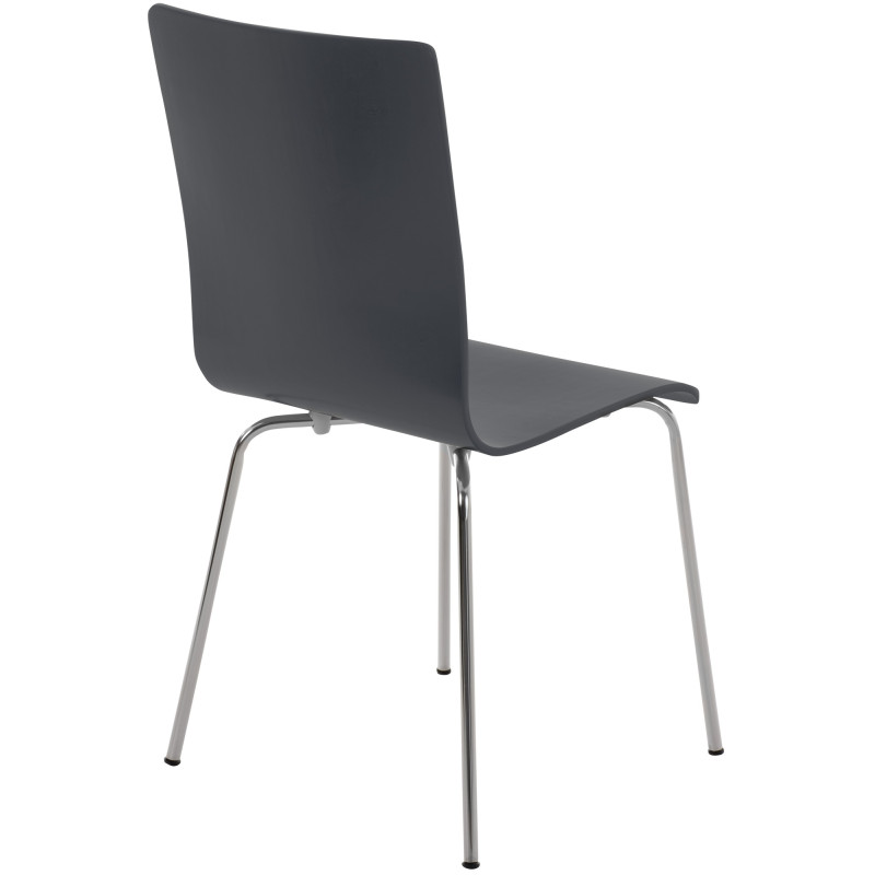 Ensemble de 4 chaises visiteurs Pepe | gris