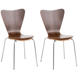 Ensemble de 2 chaises visiteurs Calisto | noyer