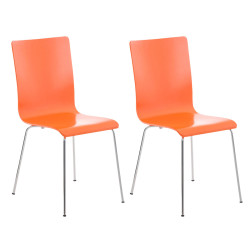 Lot de 2 chaises visiteurs Pepe | orange