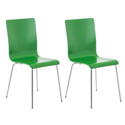 Lot de 2 chaises visiteurs Pepe | vert
