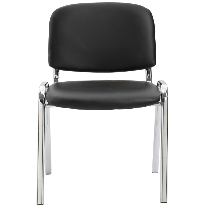 Chaise visiteur Ken C en cuir artificiel | noir