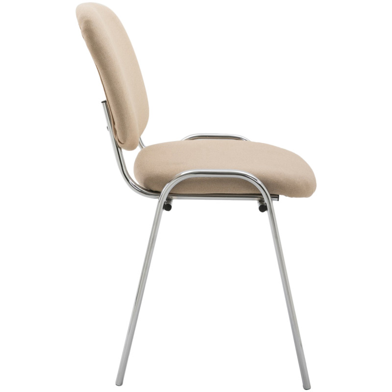 Chaise visiteur en tissu Ken C | crème