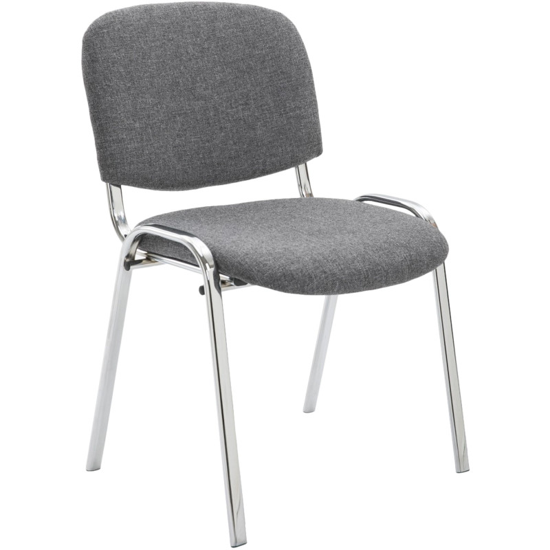 Chaise visiteur en tissu Ken C | gris