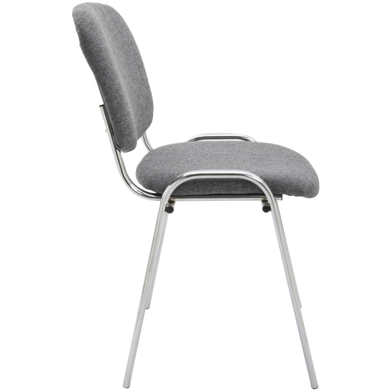 Chaise visiteur en tissu Ken C | gris