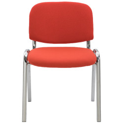 Chaise visiteur en tissu Ken C | rouge