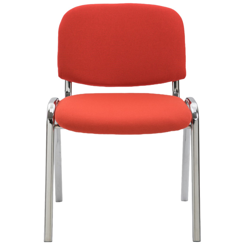 Chaise visiteur en tissu Ken C | rouge