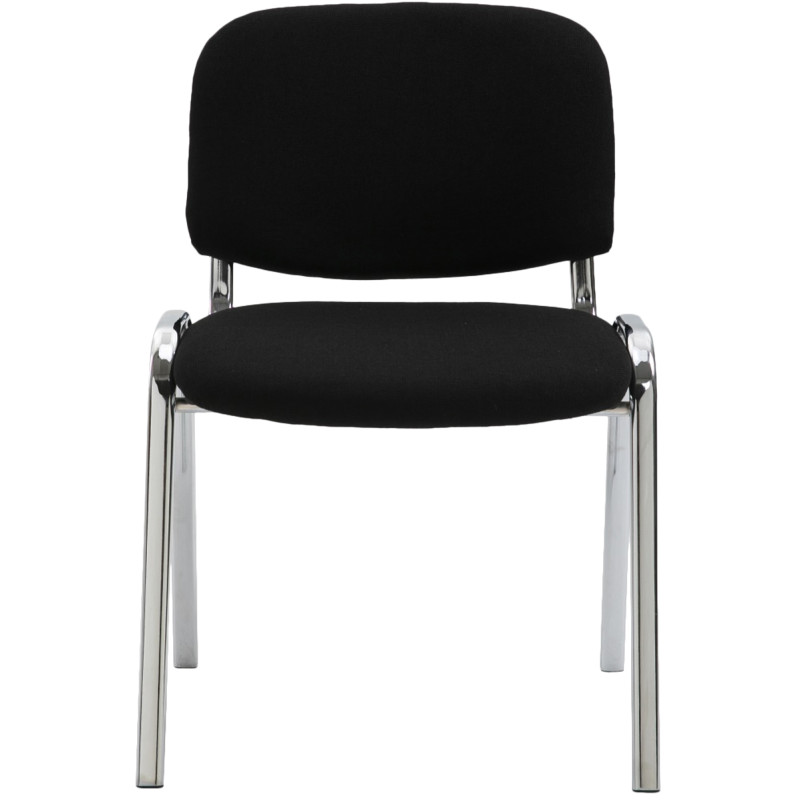 Chaise visiteur en tissu Ken C | noir