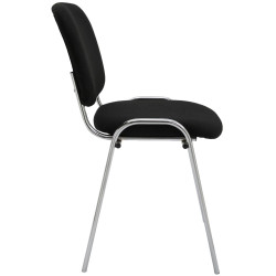 Chaise visiteur en tissu Ken C | noir