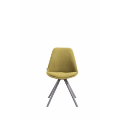 Chaise visiteur Toulouse tissu ronde gris | vert
