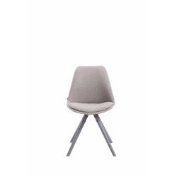 Chaise visiteur Toulouse tissu ronde gris | gris