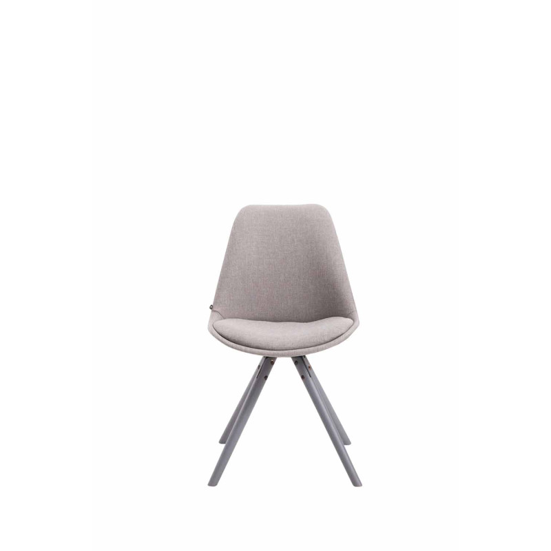 Chaise visiteur Toulouse tissu ronde gris | gris