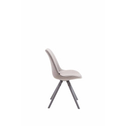 Chaise visiteur Toulouse tissu ronde gris | gris