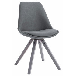 Chaise visiteur Toulouse tissu Square gris | gris foncé
