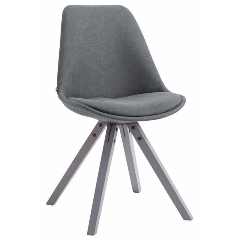 Chaise visiteur Toulouse tissu Square gris | gris foncé