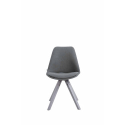 Chaise visiteur Toulouse tissu Square gris | gris foncé