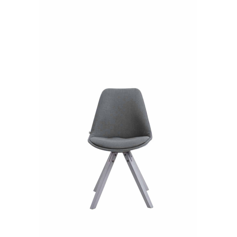 Chaise visiteur Toulouse tissu Square gris | gris foncé