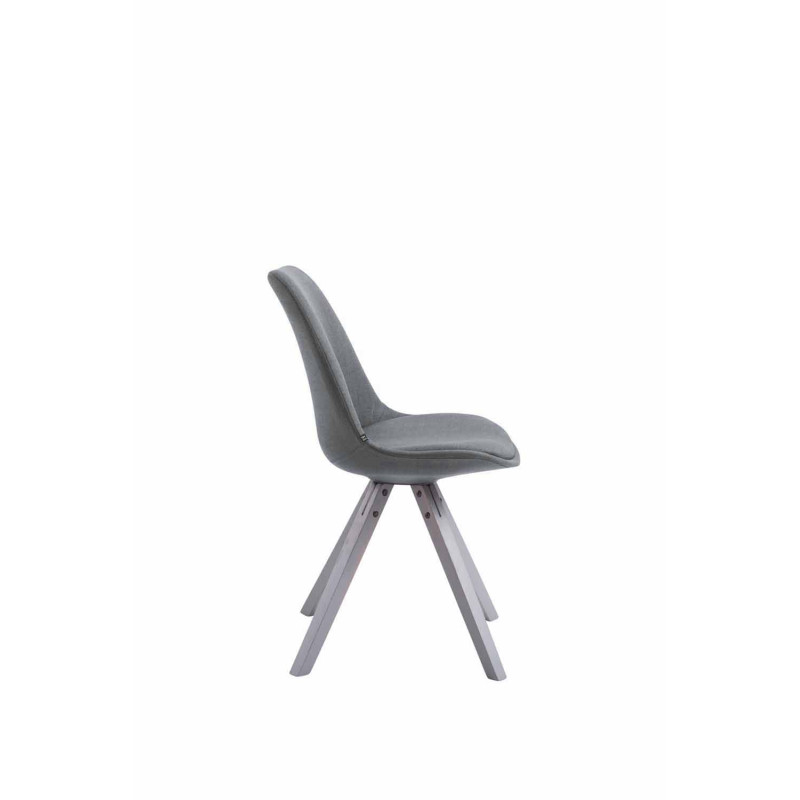 Chaise visiteur Toulouse tissu Square gris | gris foncé