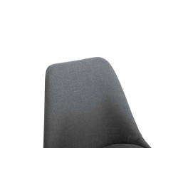 Chaise visiteur Toulouse tissu Square gris | gris foncé