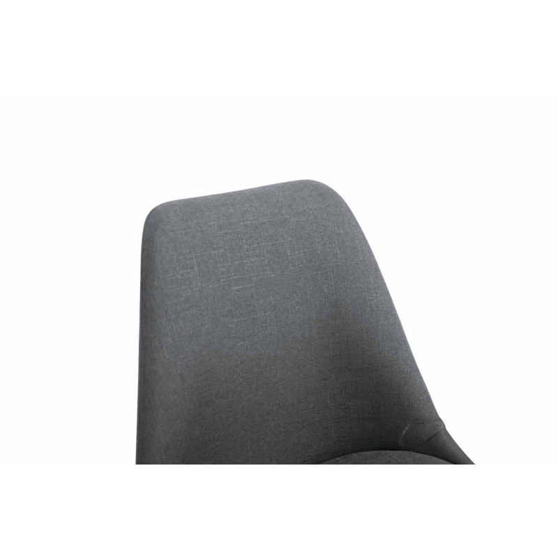 Chaise visiteur Toulouse tissu Square gris | gris foncé