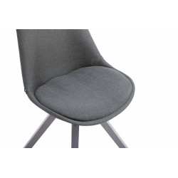 Chaise visiteur Toulouse tissu Square gris | gris foncé