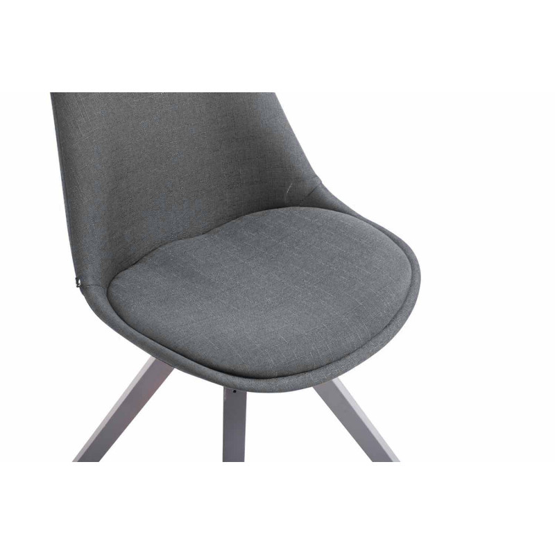 Chaise visiteur Toulouse tissu Square gris | gris foncé