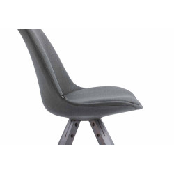 Chaise visiteur Toulouse tissu Square gris | gris foncé