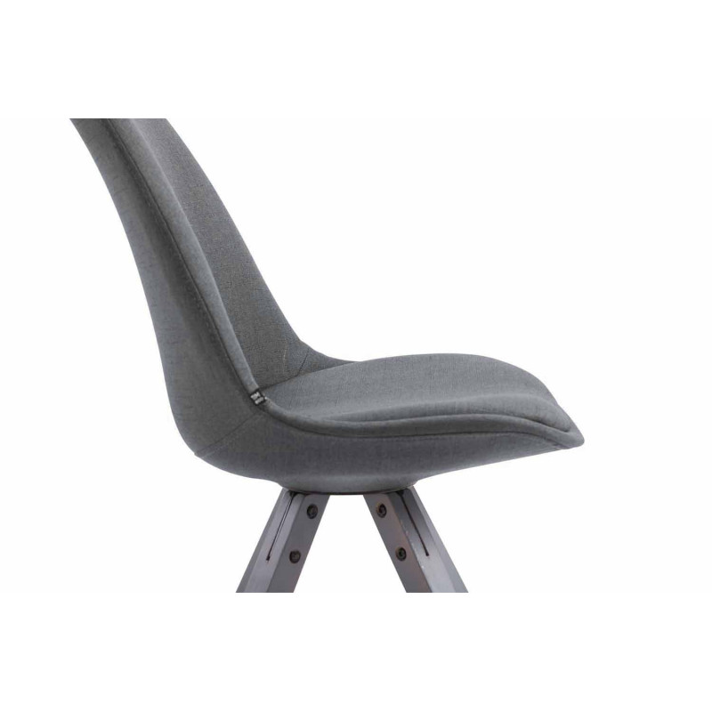 Chaise visiteur Toulouse tissu Square gris | gris foncé