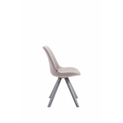 Chaise visiteur Toulouse tissu Square gris | gris