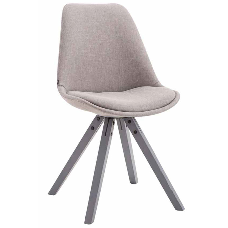 Chaise visiteur Toulouse tissu Square gris | gris